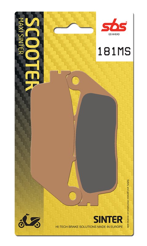 SBS brake pads KH196 maxi sinteredsinteredcolour gold YAMAHA yp/vp 125/250/300/400, front (181MS)